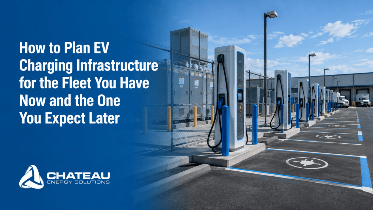 Chateau Energy EV charging infrastructure for current and future fleets.